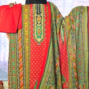 Crimson Red Lahoree 3-Piece – গর্জিয়াস লাল ডিজিটাল প্রিন্ট কালেকশন